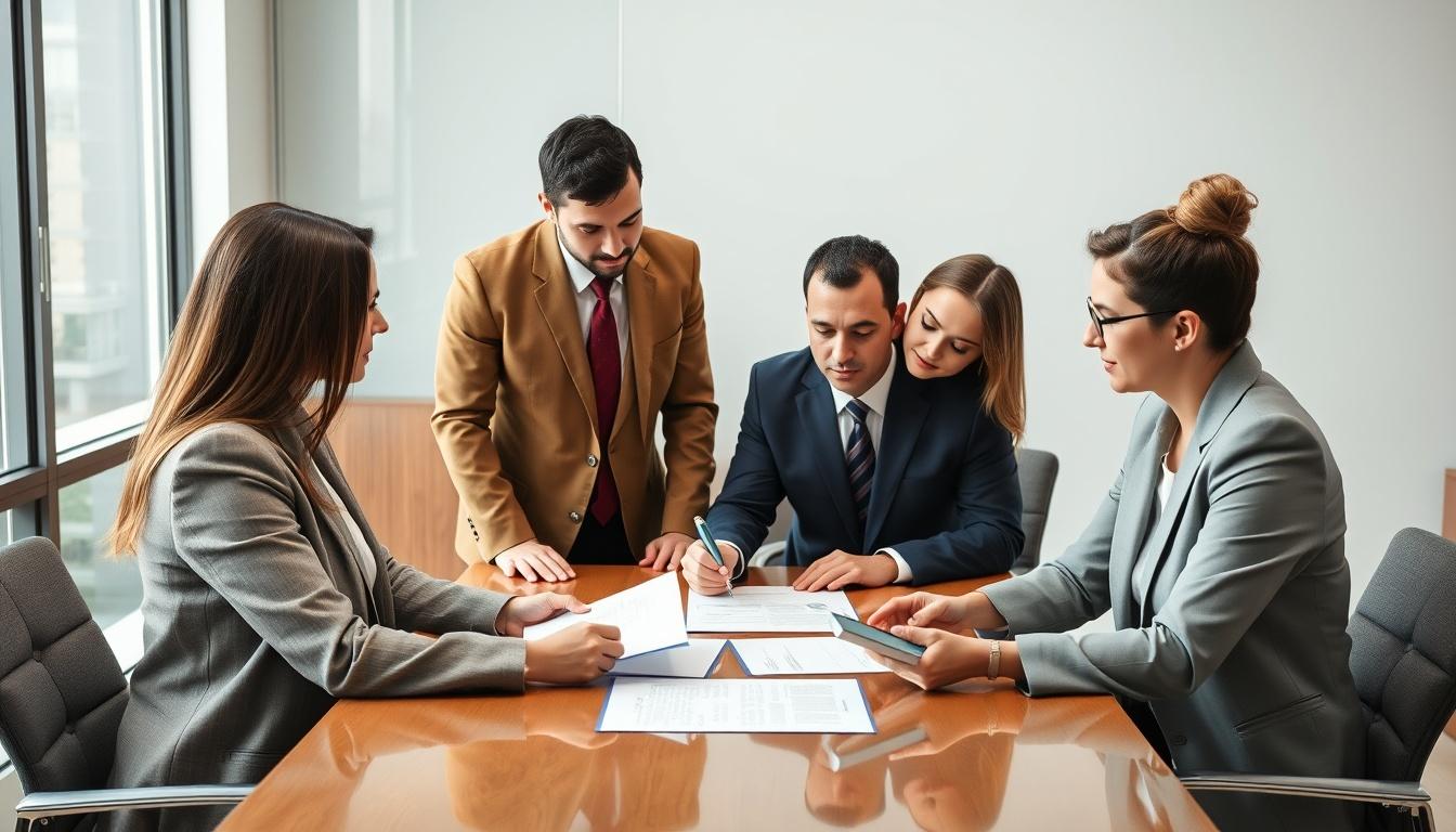 Senior legal team and family support